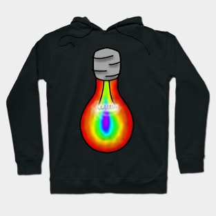 Brightly coloured rainbow light bulb Hoodie